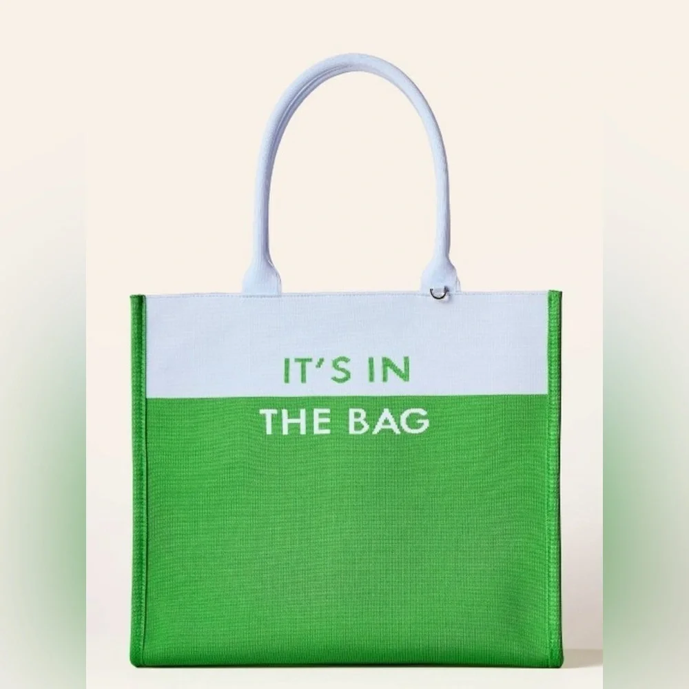 NWT • Kate Spade x Target Green/Blue Colorblock Knit Tote Bag